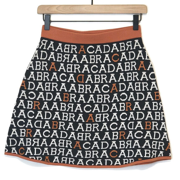 Anthropologie Maeve Abracadabra Knit Mini Skirt Boho Retro Statement Skirt XS - Picture 2 of 11